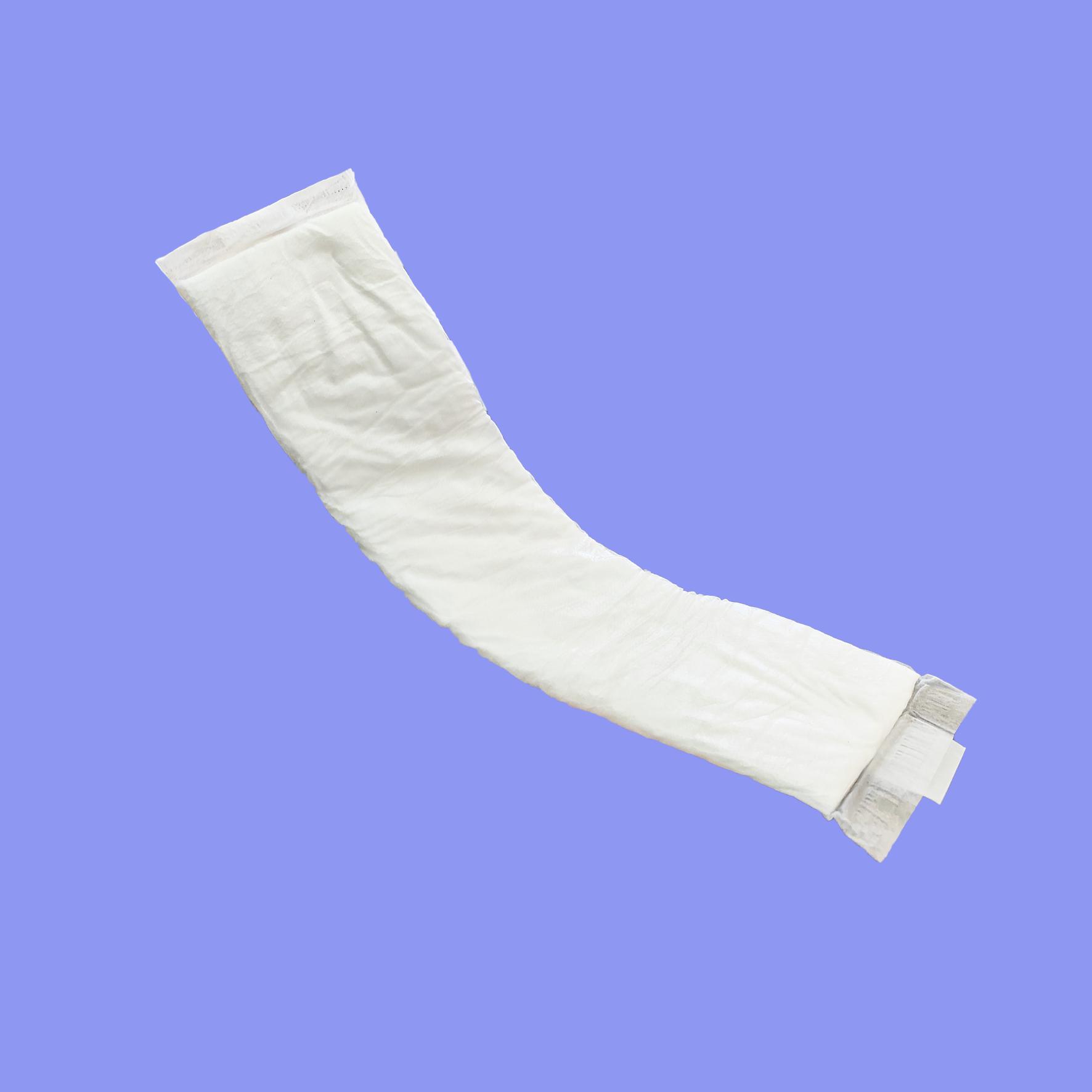 Straight sanitary pad